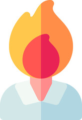 burnout illustration on a white background    