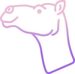 camel illustration on a white background    