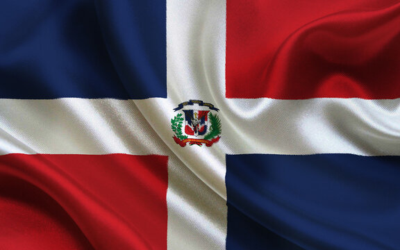 Dominican Republic Flag Waving Symbolizing National Pride and Identity