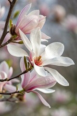 Obraz premium pink magnolia flowers