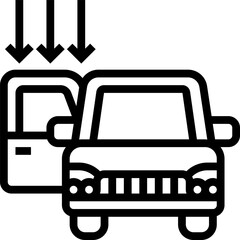 car door illustration on a white background     