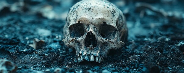 The graveyard pit contains a pile of skulls and bones that were discovered by digging in the cemetery