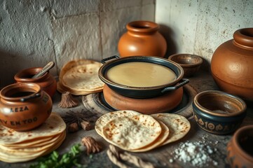 Traditional Mexican Kitchen Scene