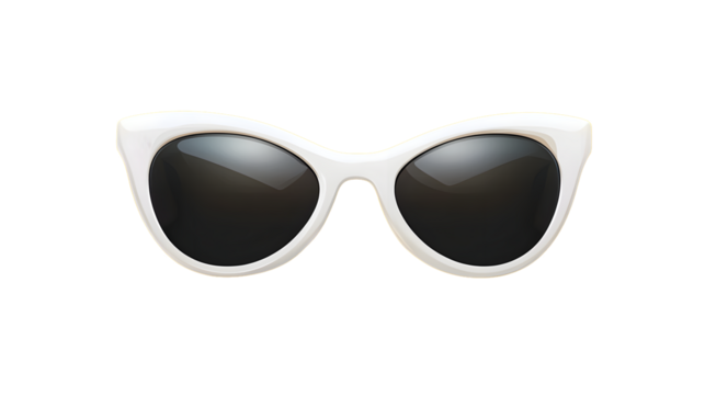 Stylish White Sunglasses on Yellow Background for Fashion Photoshoots