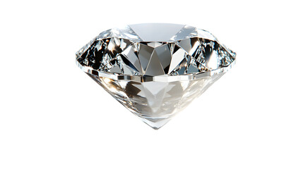 Shiny Diamond Isolated on Transparent Background for Jewelry Designers and Gemstone Enthusiasts