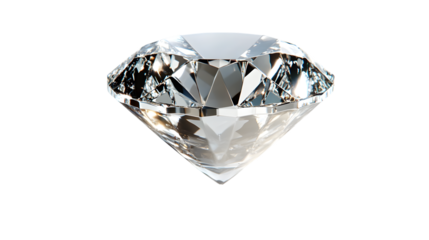 Shiny Diamond Isolated on Transparent Background for Jewelry Designers and Gemstone Enthusiasts