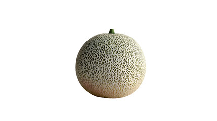 Juicy Fresh Ripe Cantaloupe Melon Isolated on Transparent Background