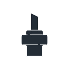 Black Wooden cork for wine icon isolated on white background. Vector