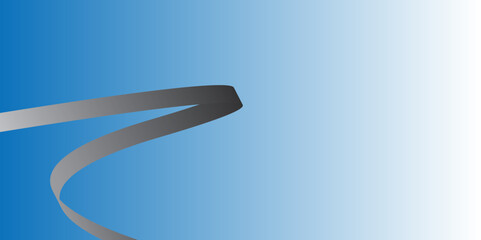 Abstract blue waves illustration with dynamic light lines design