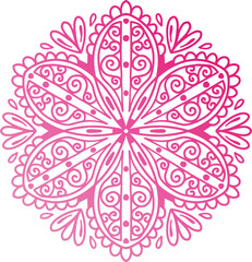All colorful Hand drawn mandala