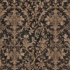 Fototapeta premium Elegant damask pattern, scrolling foliage & floral motifs , art, style, fabric