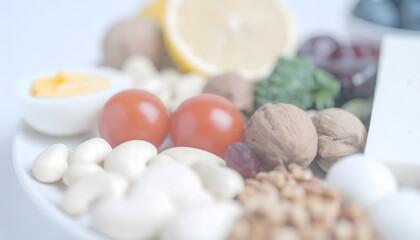 Macro View of a Colorful Mediterranean Breakfast Platter