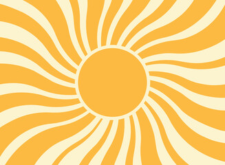 Sun icon in flat style. Sunrise vector illustration on isolated background. Sunset sign business concept.
