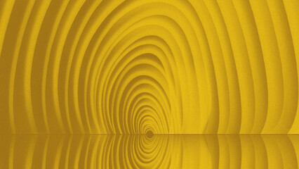 Fototapeta premium Abstract golden arch structure, minimalist design, 3d rendering of tunnel