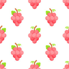 Grape seamless pattern Fruit background.