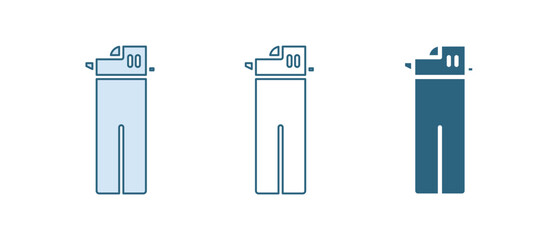 Blue Lighter icon isolated on white background. Vector