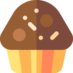 muffin illustration on a white background     