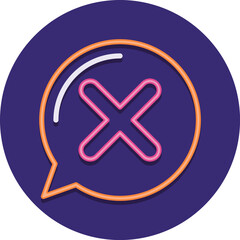 negative sign illustration on a white background     