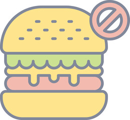no food illustration on a white background     