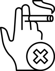 no smoking illustration on a white background     