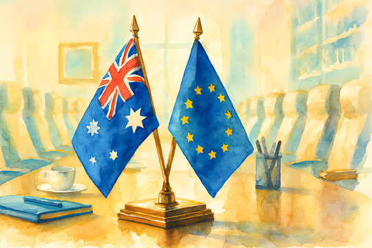 Australia & EU Flags