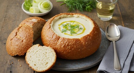 Soup in Bread Bowl