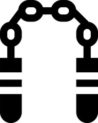 nunchaku illustration on a white background    