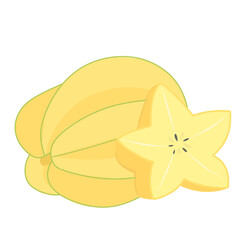 Star fruit Indonesian Fruit Illustration
