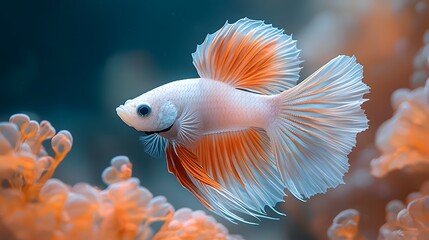 Fototapeta premium Vibrant portrait of a colorful underwater fish
