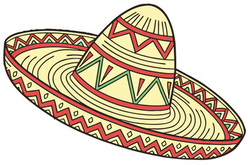 104 woven straw sombrero hat, intricate patterns and designs, red, green, and yellow colors, traditional Mexican cultural style, detailed texture and weaving, photorealistic