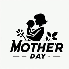 Mother day mother's day love silhouette design 