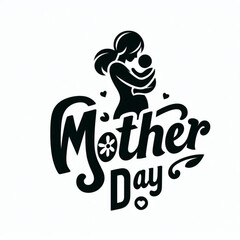 Mother day mother's day love silhouette design 