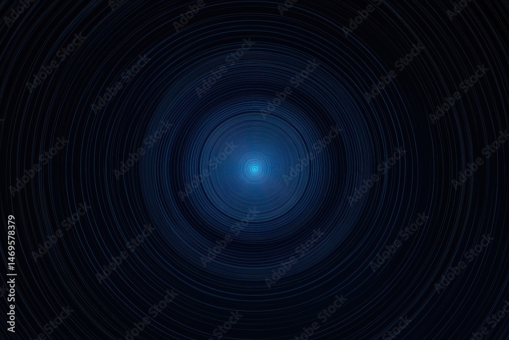 Poster abstract blue geometric circle with simple lines creating depth and visual interest