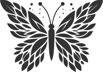 Silhouette of a monarch butterfly vector