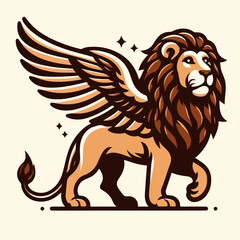 vector illustration of a lion with wigs