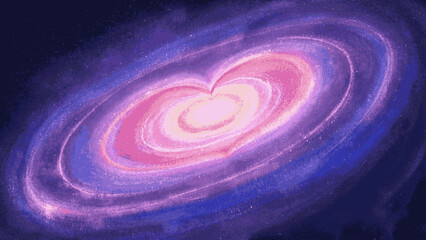 Cosmic Embrace universe represents love isolated watercolor vector illustration svg