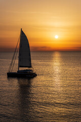 Sunset in Terrasini, Sicily, Italy