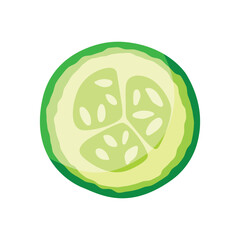 Cucumber vegetable icon in flat style. Gherkin plant vector illustration on isolated background. Healthy food sign business concept.
