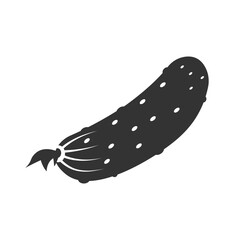 Cucumber vegetable icon in flat style. Gherkin plant vector illustration on isolated background. Healthy food sign business concept.