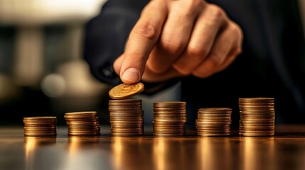 Investment strategies illustrated through a business growth chart.