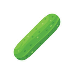 Cucumber vegetable icon in flat style. Gherkin plant vector illustration on isolated background. Healthy food sign business concept.