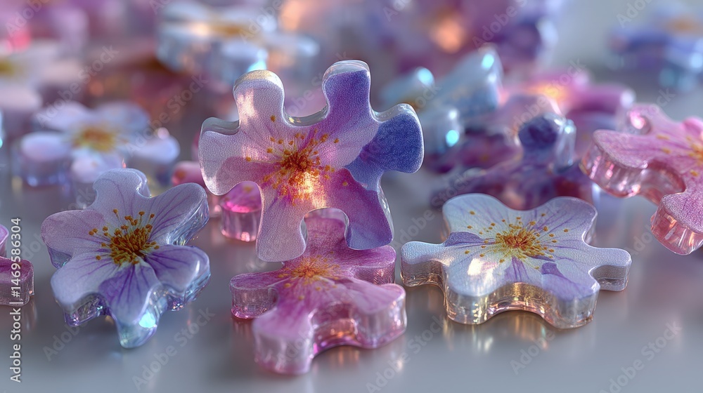 Poster beautiful bunch of fresh flowers displayed on a light table creating a bright and cheerful atmospher