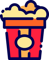 popcorn illustration on a white background     