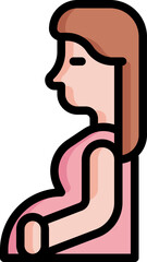 pregnancy illustration on a white background    