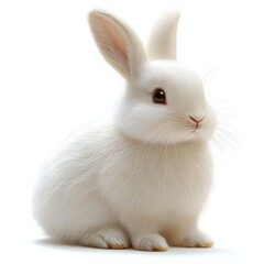 Fluffy white rabbit