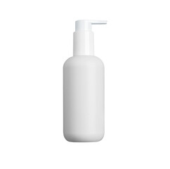 Mockup of plastic white pump bottle isolated on white
