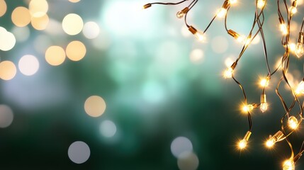 Golden bursts of light with soft green haze and bokeh flare, classic New Year's scene