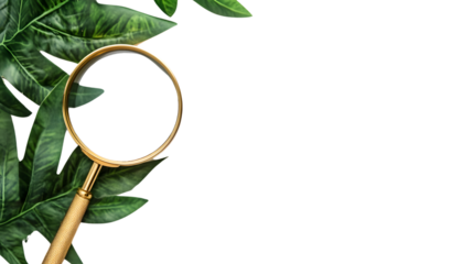 Magnifying Glass Searching Concept Isolated on Transparent Background