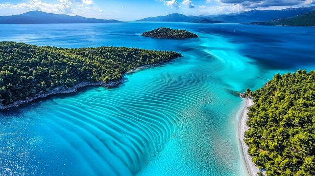 Breathtaking aerial view of Marmaris' Boncuk Bay.