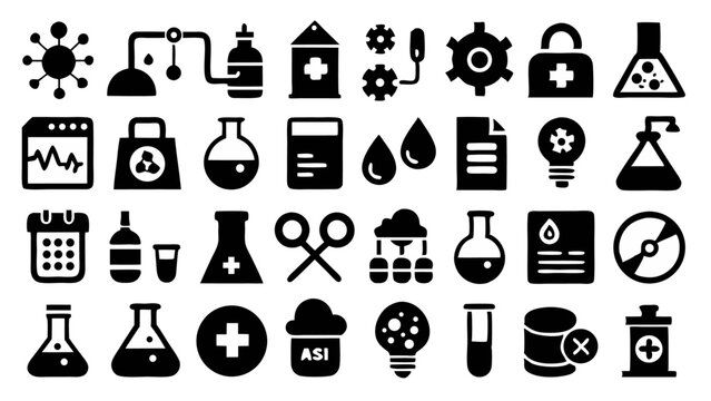 Profession Occupation Icon Set Vector Glyph Pictograms: Diverse Career Illustrations for Various Fields